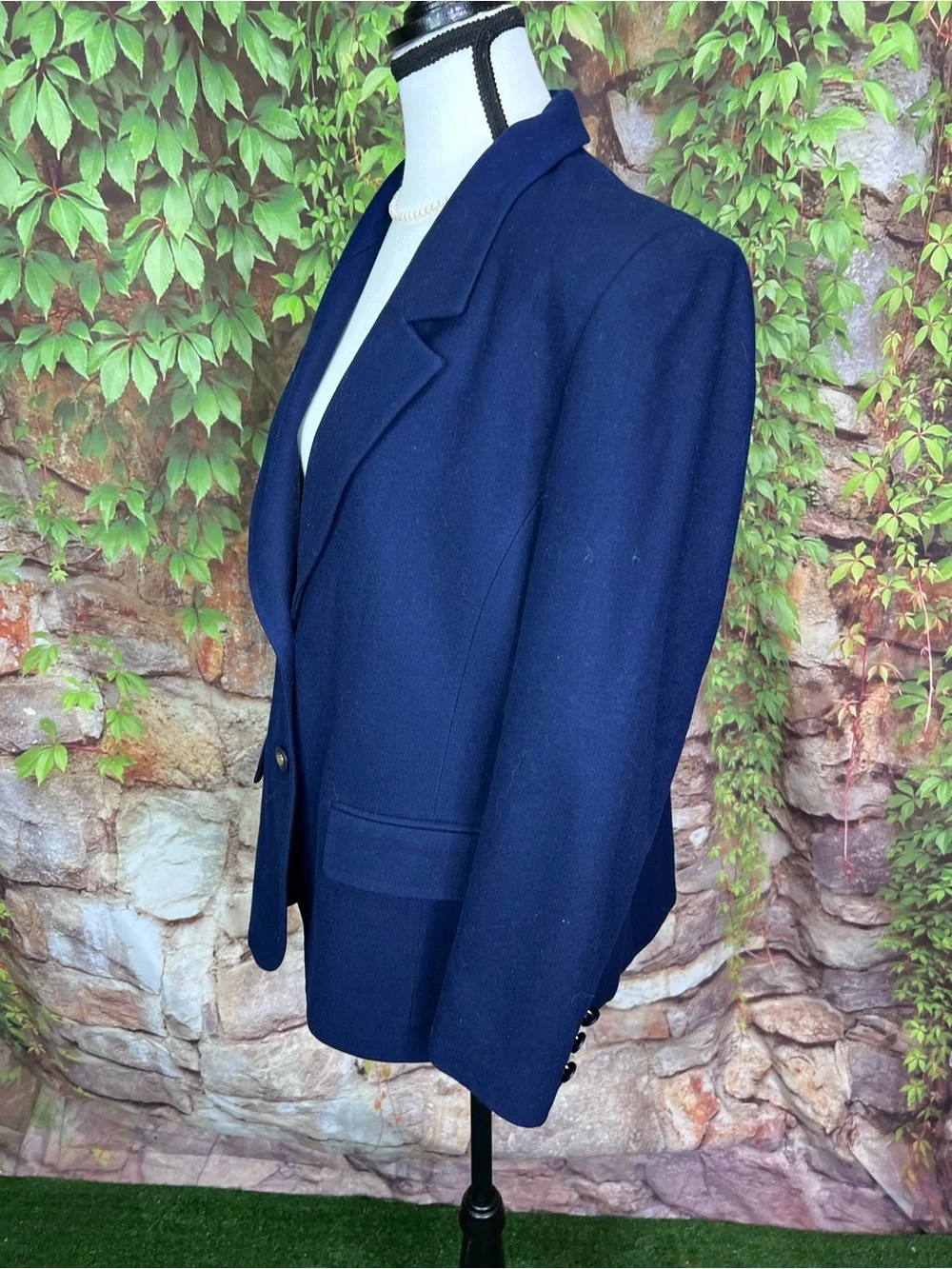 VINTAGE PENDLETON Navy Wool Two-Button Heritage Classic Preppy Blazer, 12P